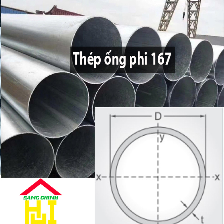 Thép ống phi 167