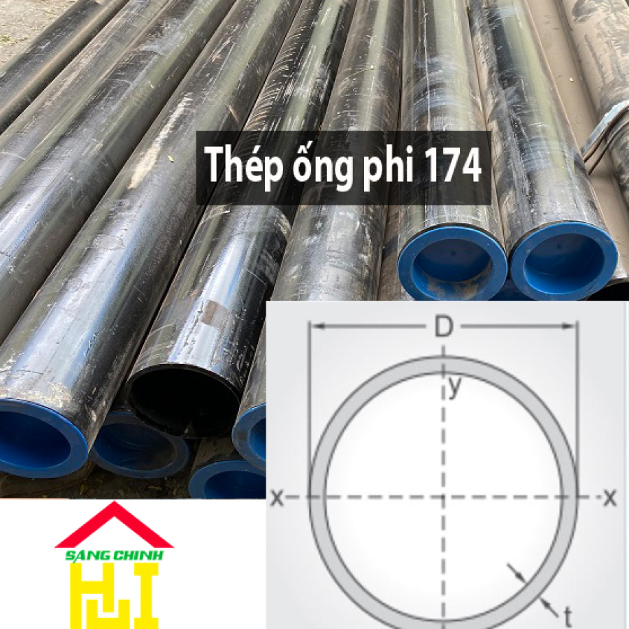 Thép ống phi 174