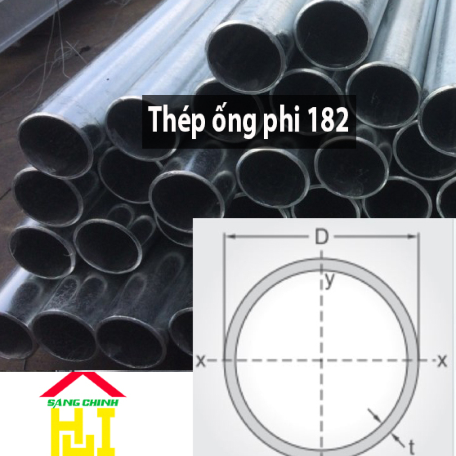 Thép ống phi 182