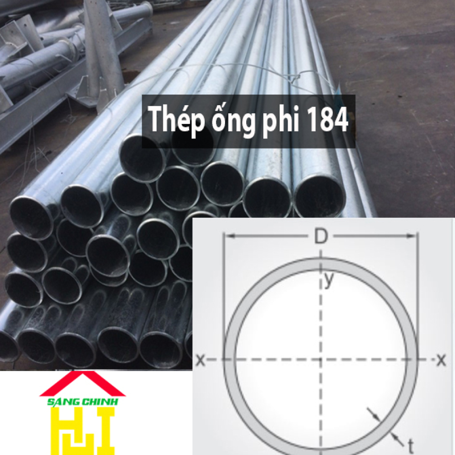 Thép ống phi 184