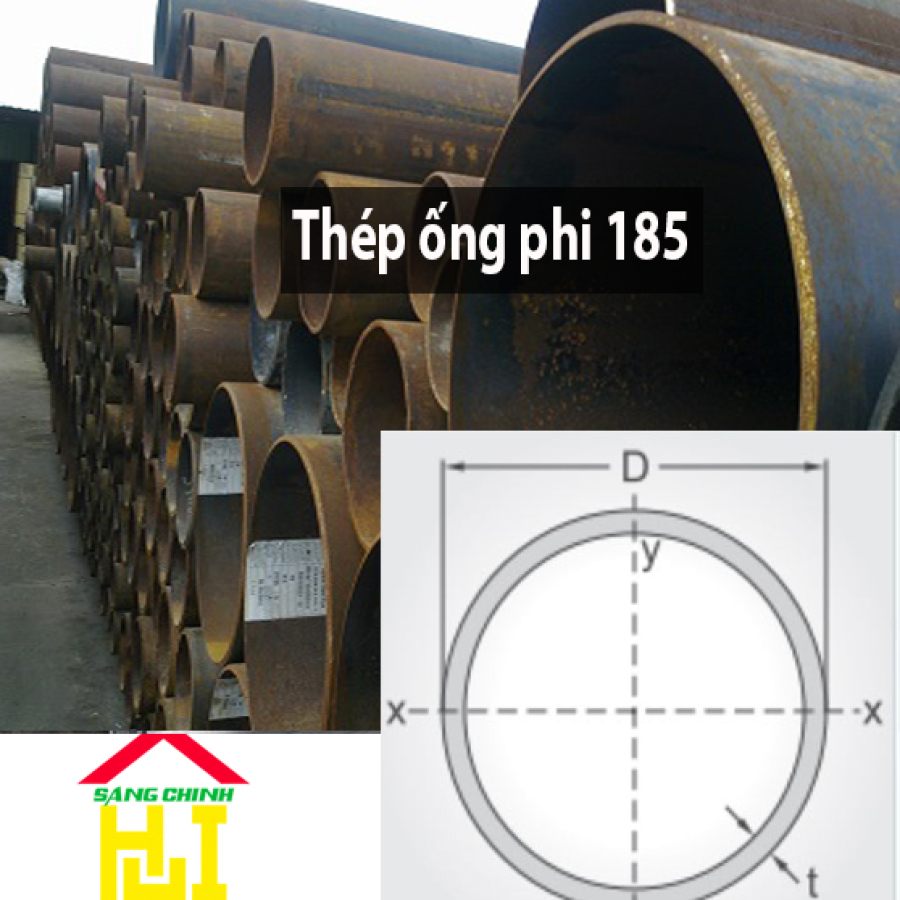 Thép ống phi 185