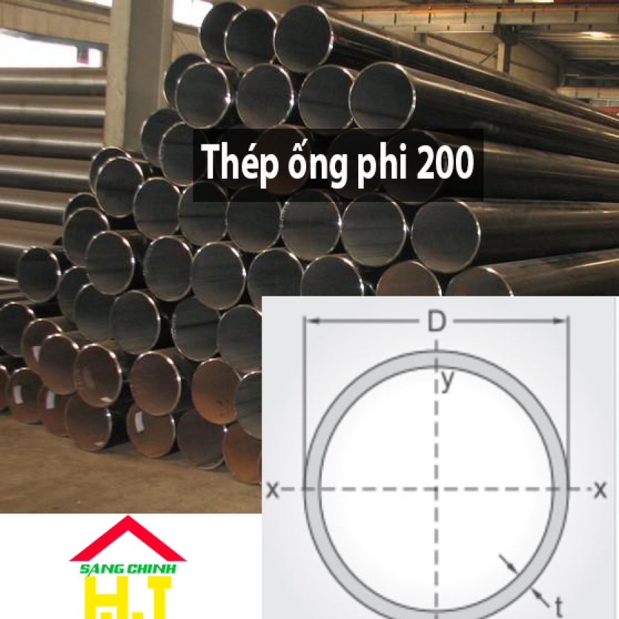 Thép ống phi 200