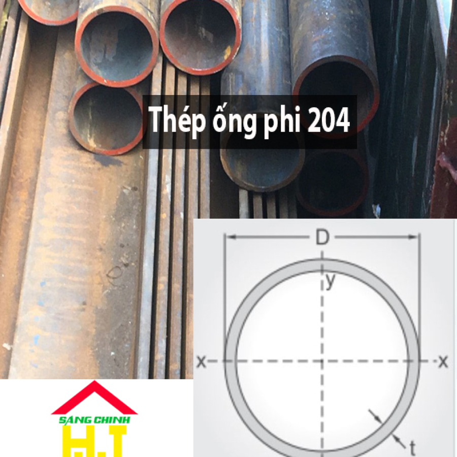 Thép ống phi 204