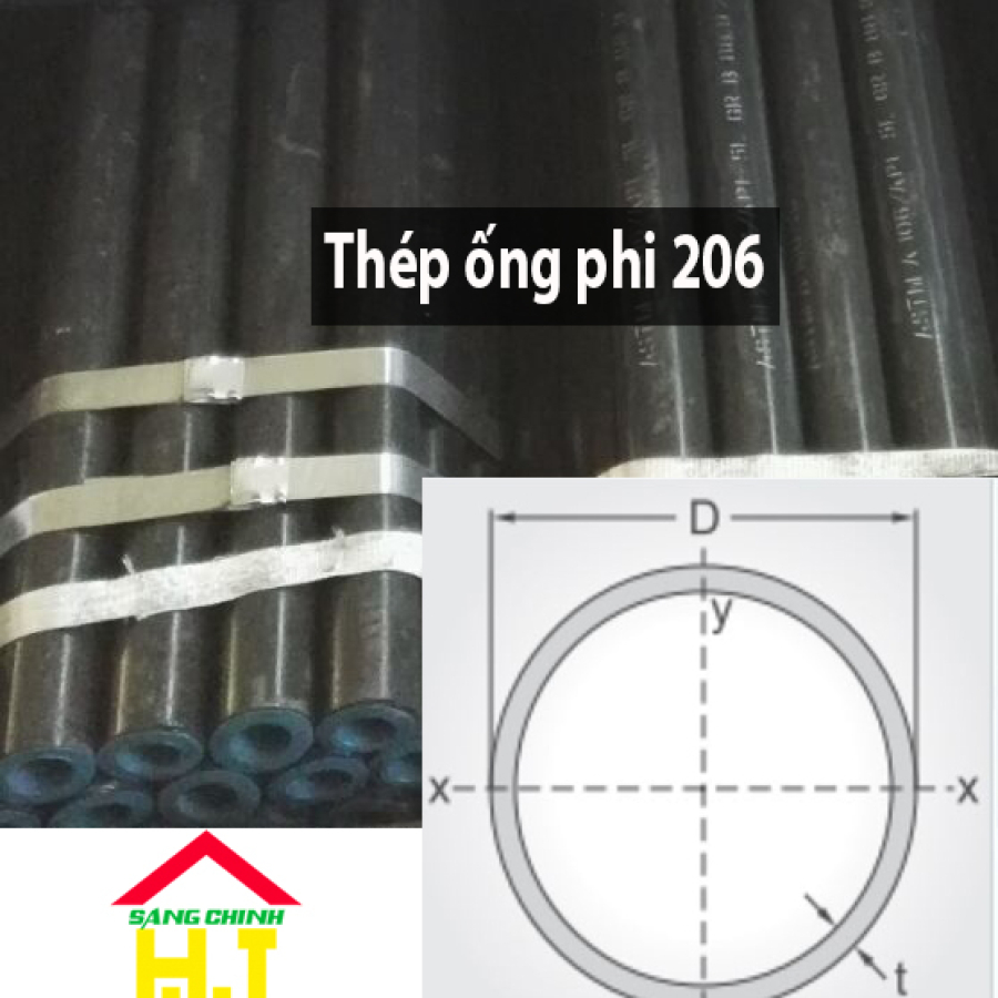 Thép ống phi 206