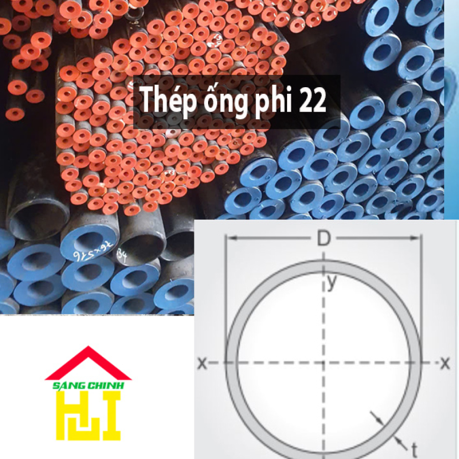 Thép ống phi 22
