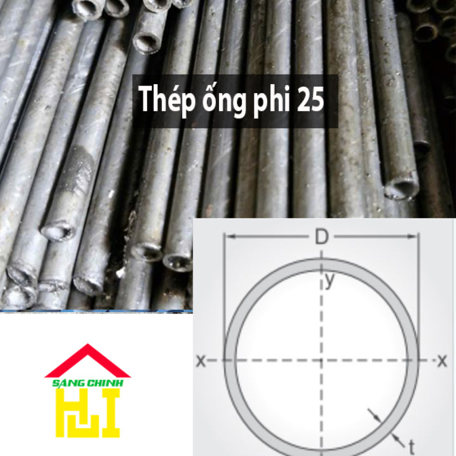 Thép ống phi 25