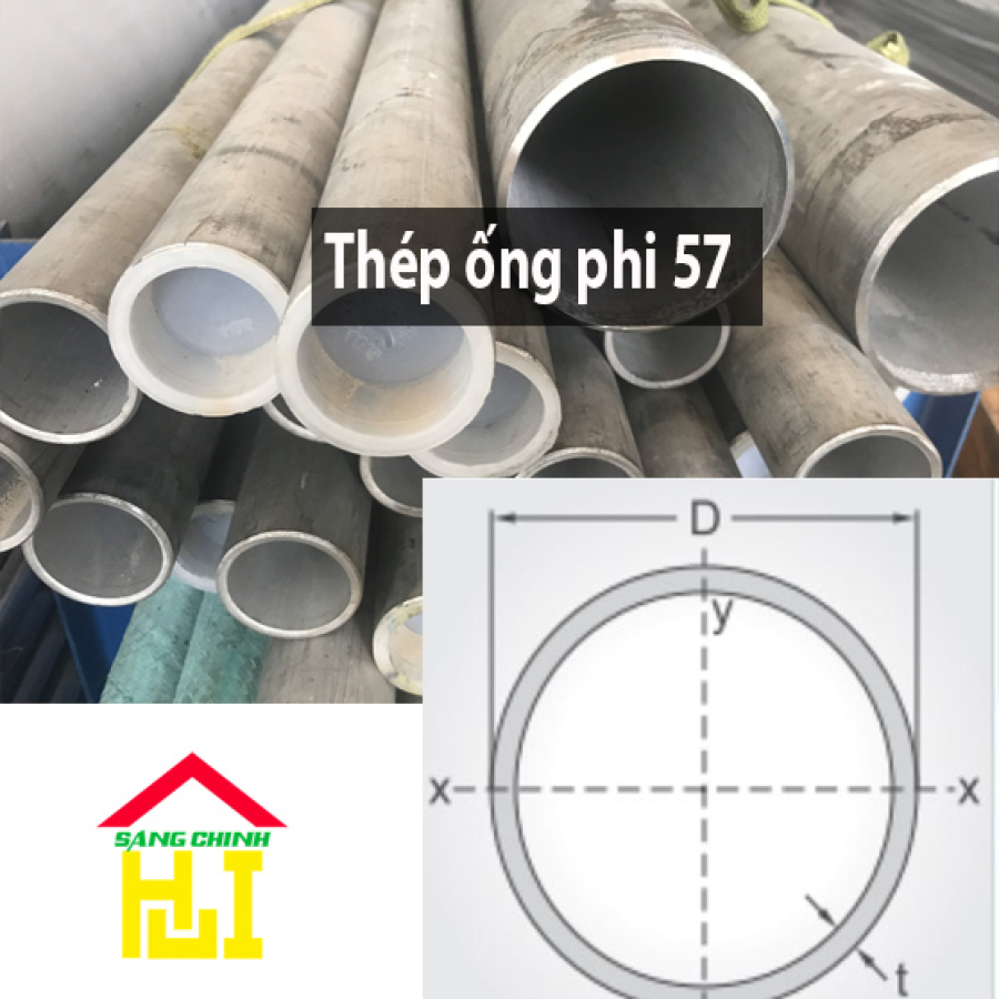 Thép ống phi 57