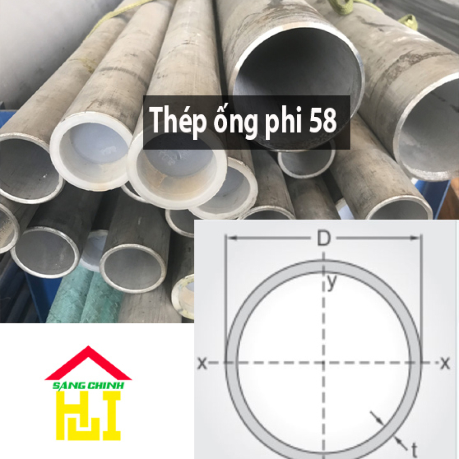 Thép ống phi 58