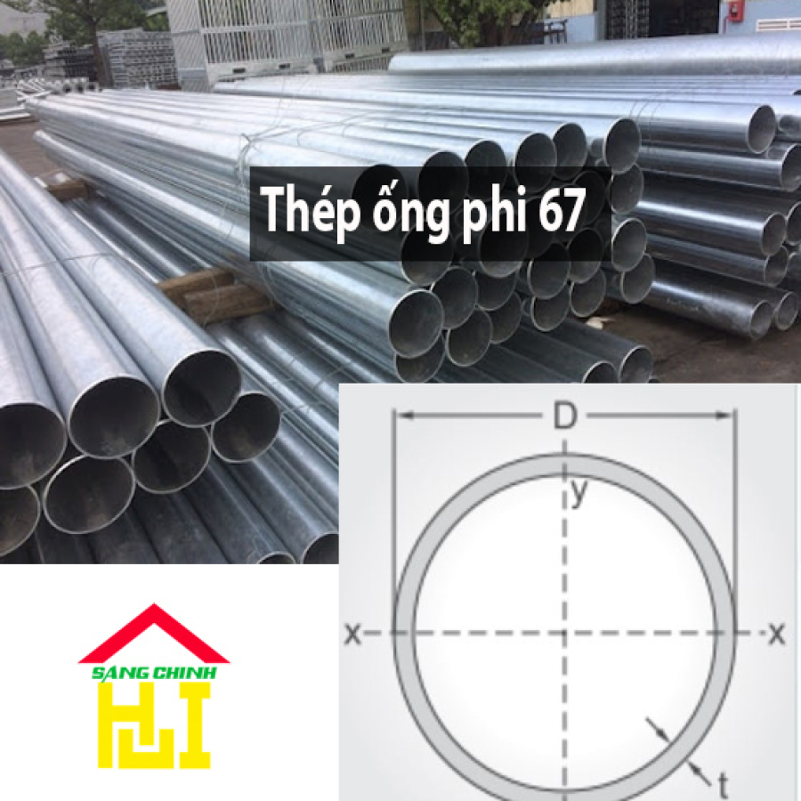 Thép ống phi 67