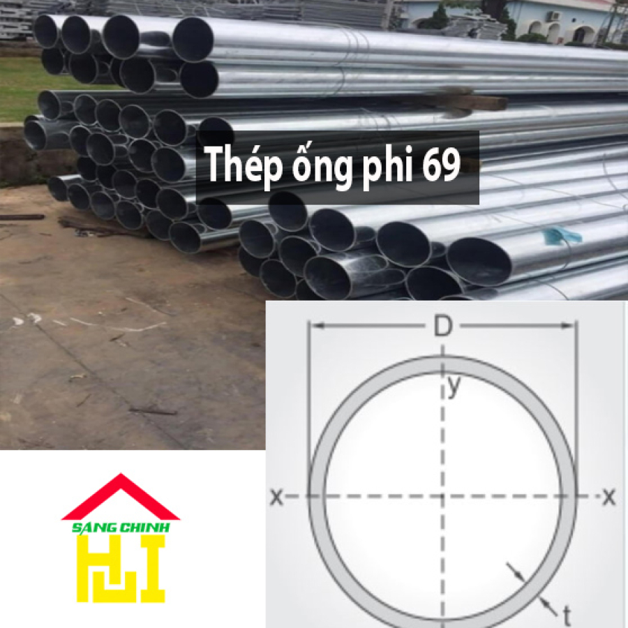 Thép ống phi 69