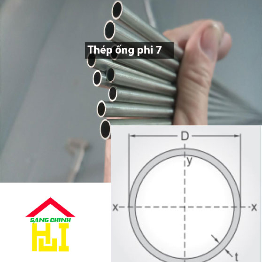 Thép ống phi 7