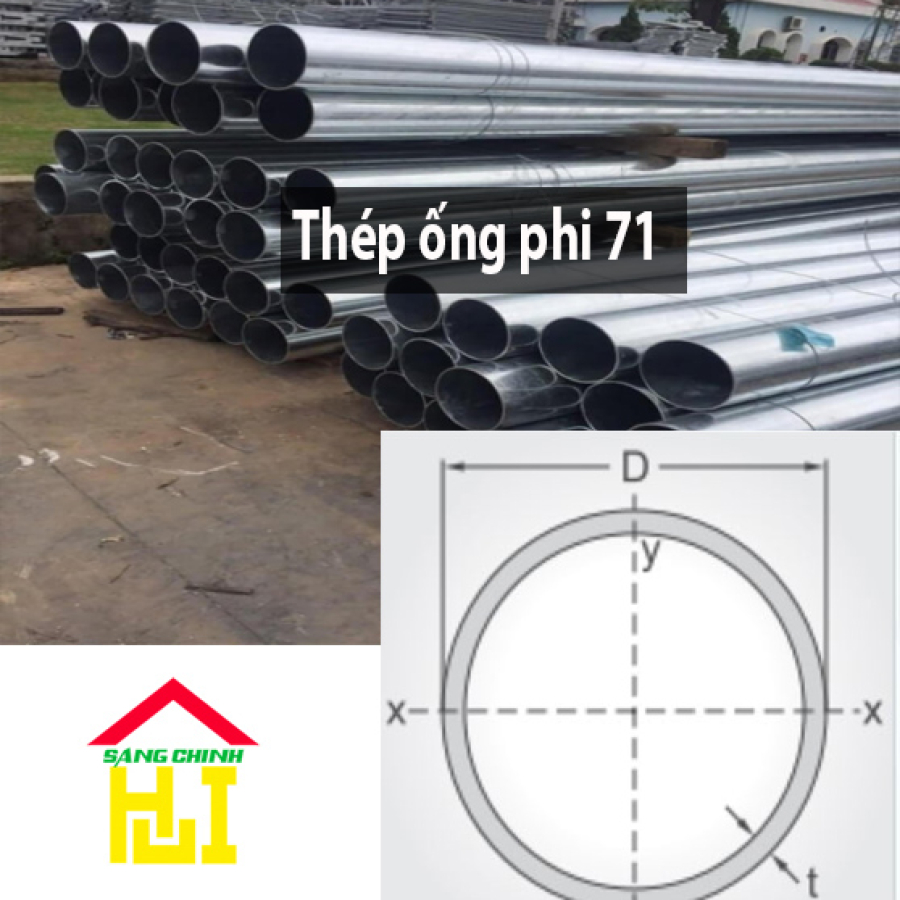 Thép ống phi 71