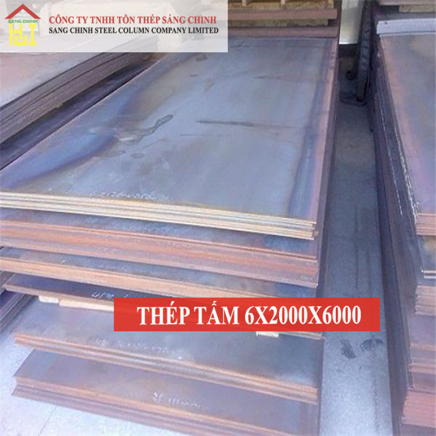 Thép tấm SS400/Q235B/A36 6 x 2000 x 6000