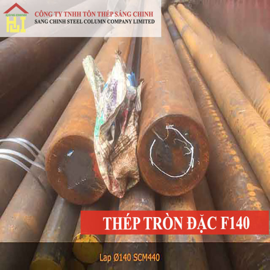Thép tròn đặc phi 140 x 6m
