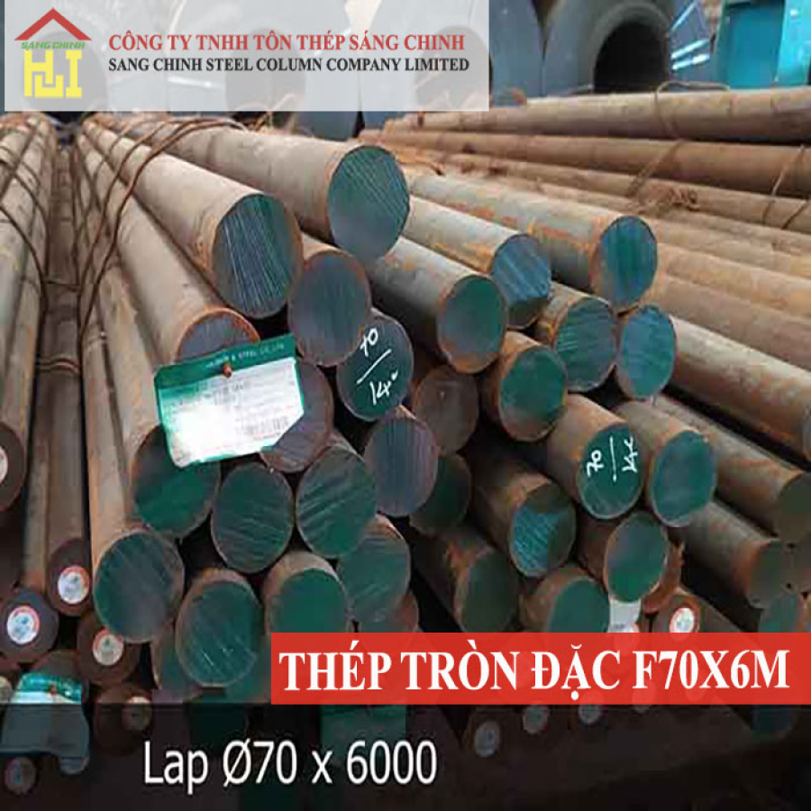 Thép tròn đặc phi 70 x 6m