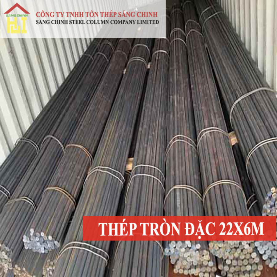 Thép tròn đặc phi 22 x 6m