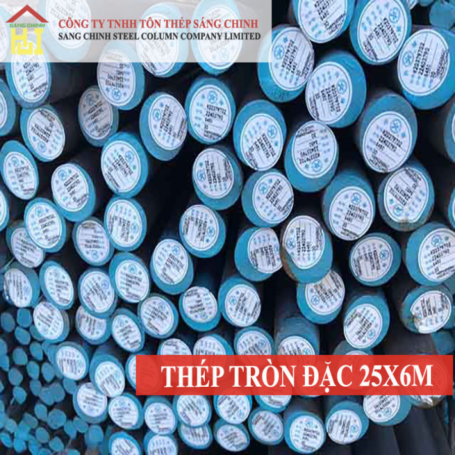 Thép tròn đặc phi 25 x 6m