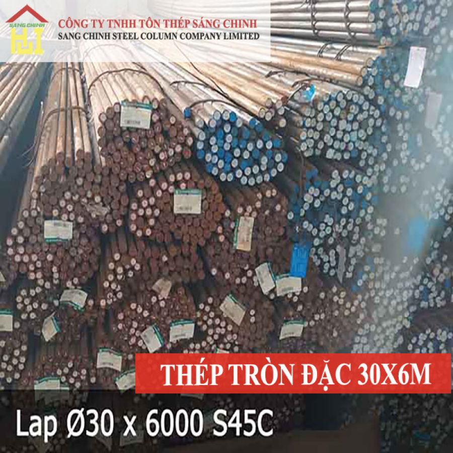 Thép tròn đặc phi 30 x 6m