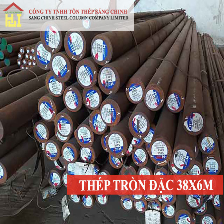 Thép tròn đặc phi 38 x 6m