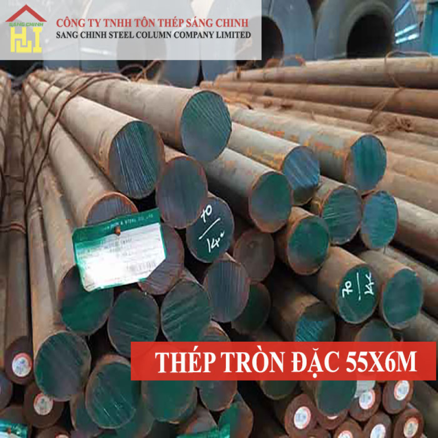 Thép tròn đặc phi 55 x 6m