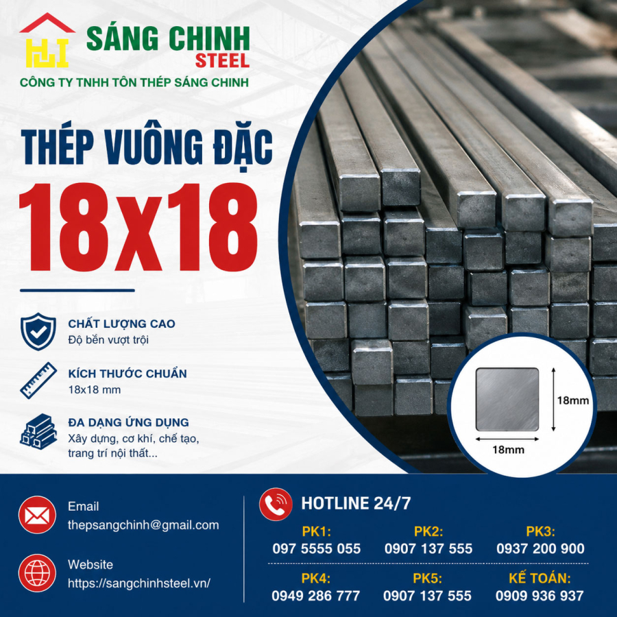 Bảng báo giá thép vuông đặc 18x18