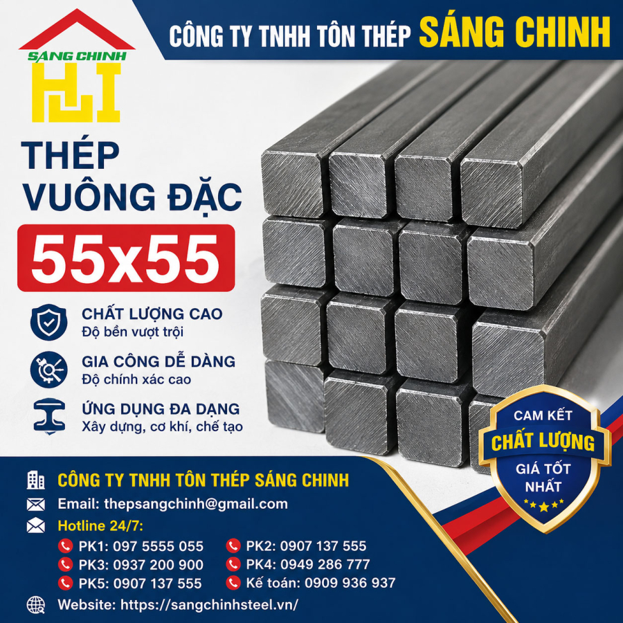 Bảng báo giá thép vuông đặc 55x55