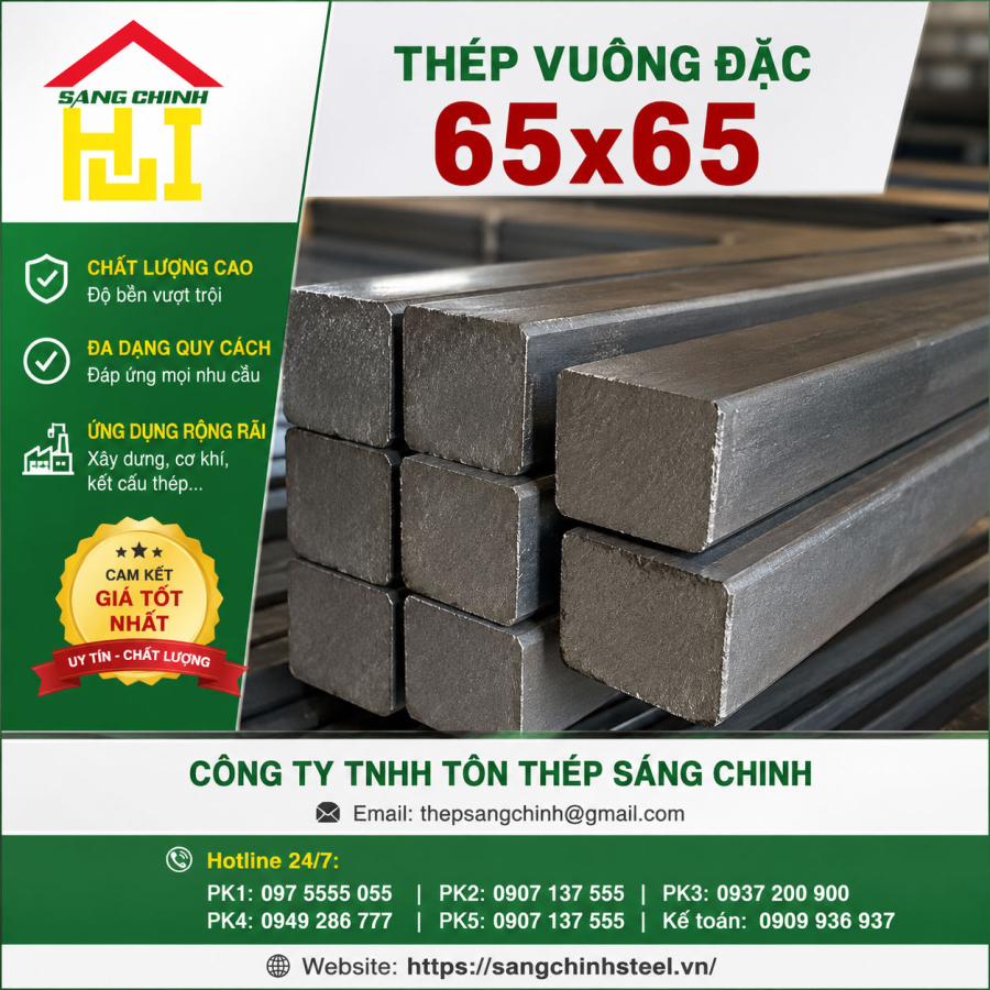 Bảng báo giá thép vuông đặc 65x65