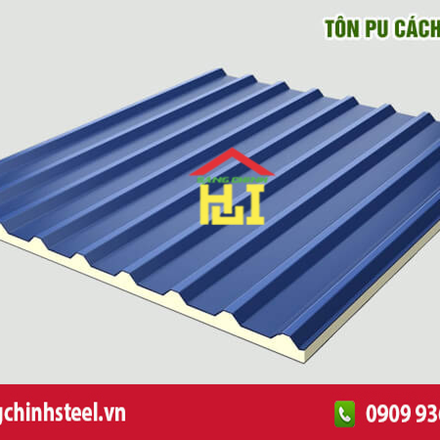 Tôn PU cách nhiệt 9 sóng: Giải pháp tối ưu cho mái nhà công nghiệp và dân dụng
